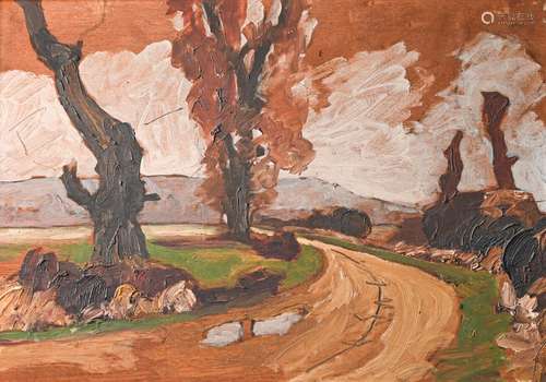 Ernest DELUERMOZ (1881 1935) Chemin de terre Huile…