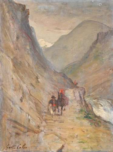 Gustave Henri COLIN (1828 1910) Montagne de Héas H…