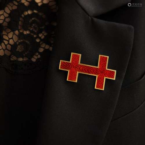 XIXEME SIECLE BROCHE CROIX DE LORRAINE Elle est en…