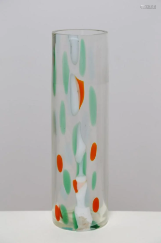 EGIDIO COSTANTINI Large cylindrical vase dec…