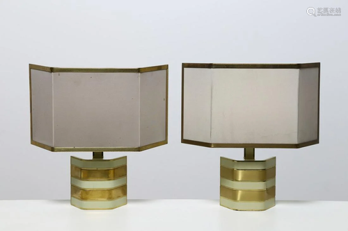 SCIOLARI - ROMA Pair of table lamps, 60s. …