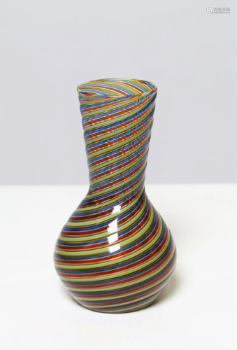 FRATELLI TOSO Light vase with twisted colored…