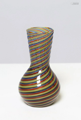 FRATELLI TOSO Light vase with twisted colored…