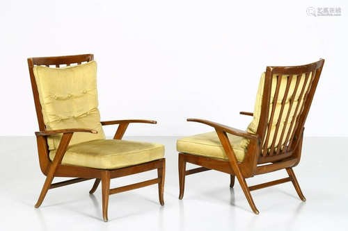 CAMEA Pair of armchairs, 50s. (2).