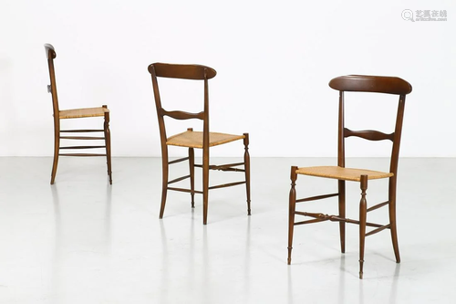 MANIFATTURA ITALIANA Three chairs, Ch…