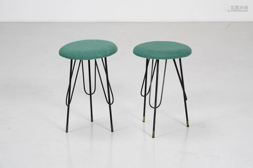 MANIFATTURA ITALIANA Pair of stools, 6…