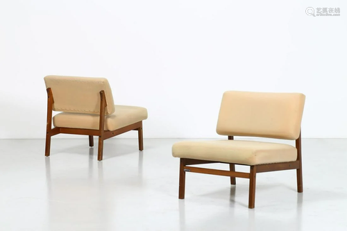 POLTRONOVA Pair of armchairs, 70s. (2).