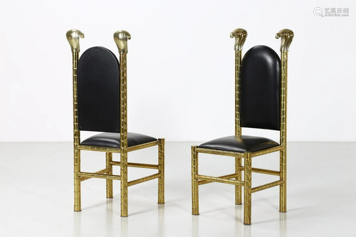 MANIFATTURA ITALIANA Pair of chairs, …