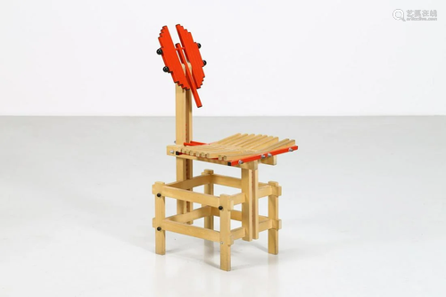 ANACLETO SPAZZAPAN Chair, 90s.