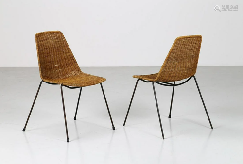 GIAN FRANCO LEGLER Pair of chair, Bas…