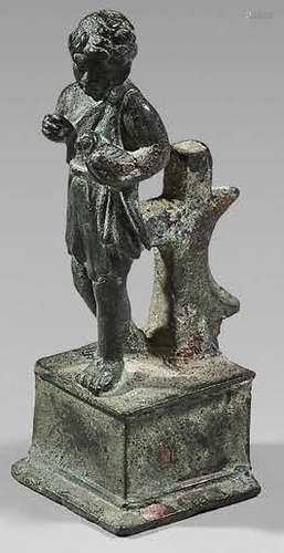 Élément de meuble en forme de faune. Bronze. Art r…