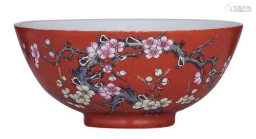 A Chinese famille rose peach blossom bowl, decorat…