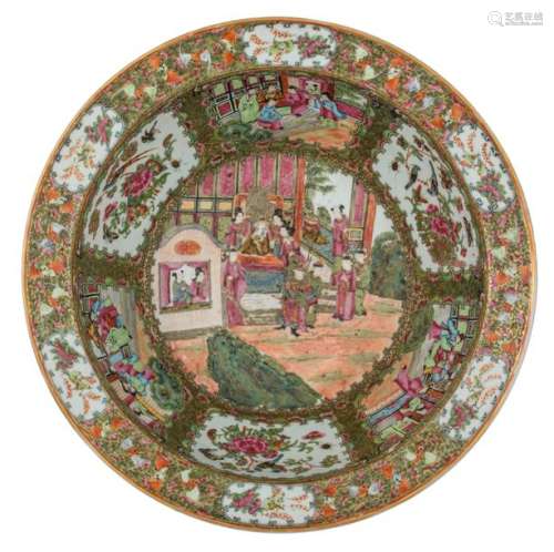 A Chinese Canton bowl, famille rose decorated with…