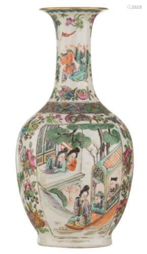A small Chinese famille rose vase, decorated with …