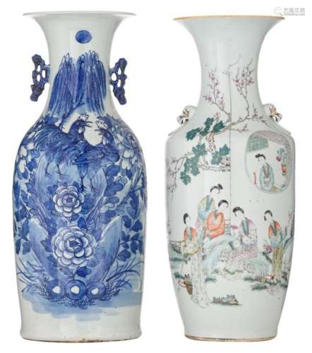 A Chinese famille rose vase, decorated with an ani…