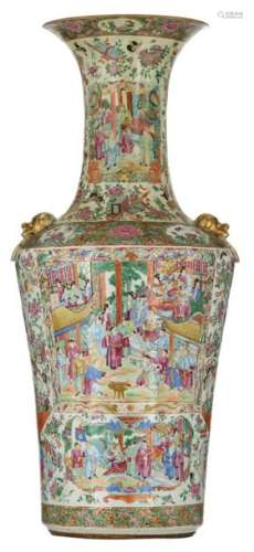 A large and imposing Chinese Canton vase, the roun…