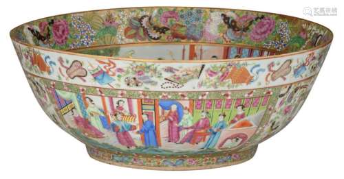 A fine and large Chinese famille rose Canton bowl,…