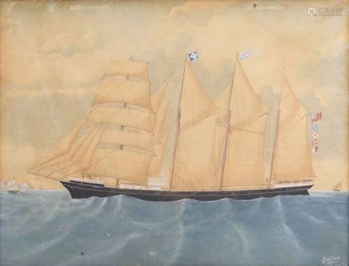 Godfrey O., a portrait of the sailing ship 'Newcas…