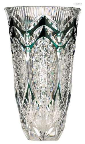 An imposing green overlay crystal cut Val Saint La…