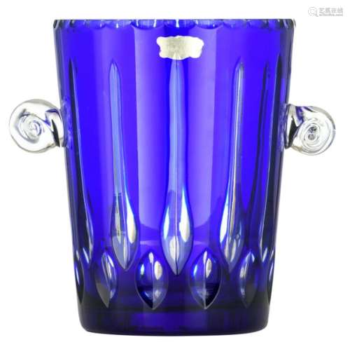 A large Val Saint Lambert cobalt blue cut crystal …