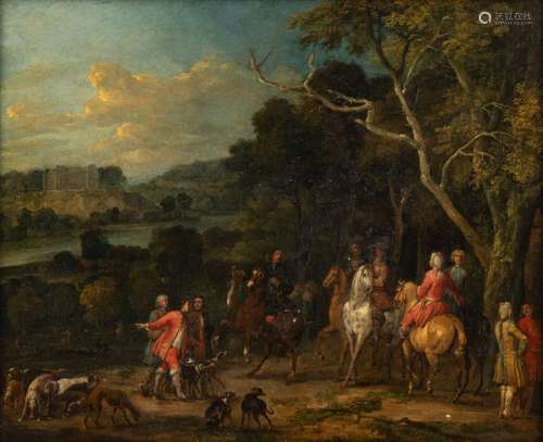 No visible signature, a group of noblemen hunting …