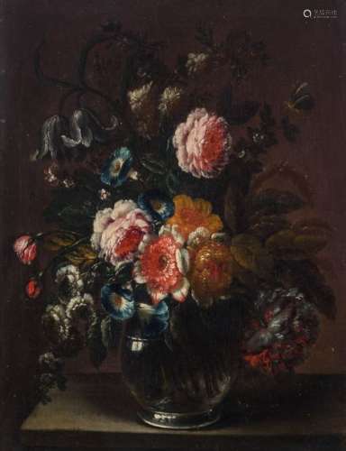 Coclers J.G.C., a flower still life, 18thC, oil on…