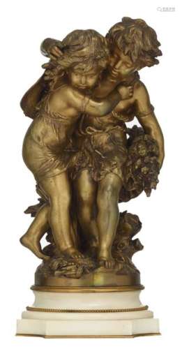Moreau A., the innocence, patinated bronze on Carr…