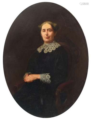 No visible signature, the portrait of a lady, 19th…