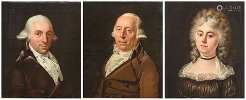 No visible signature, three portraits of two noble…