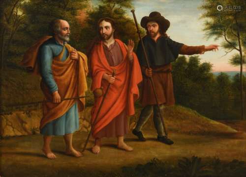 No visible signature, the road to the Emmaus appea…
