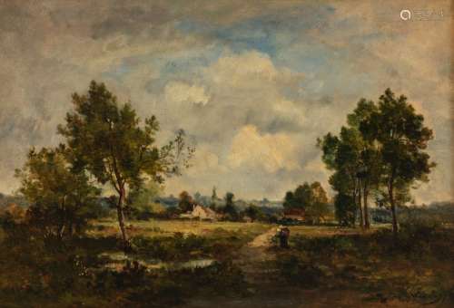 Watelin L, 'a rural landscape', dated (18)72, oil …