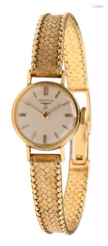 An 18ct ladies gold wristwatch, Longines 58, total…