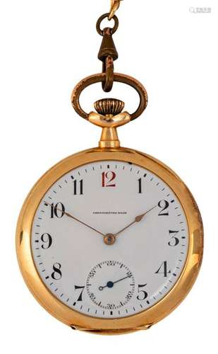 An 18ct gold pocket watch marked 'Chronomètre Boon…