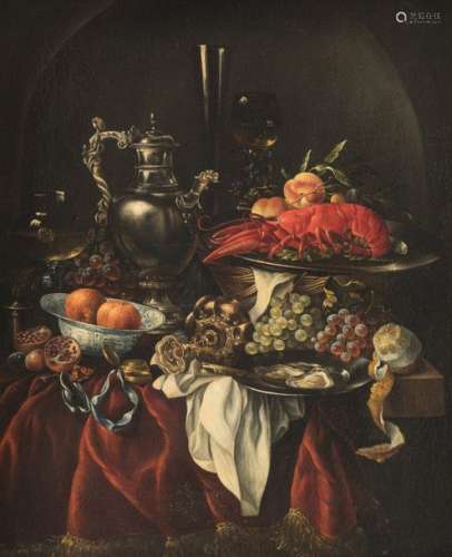 No visible signature, a still life with lobster in…
