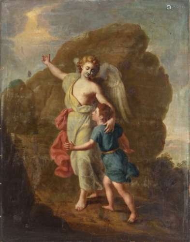 No visible signature, an angel showing a child the…