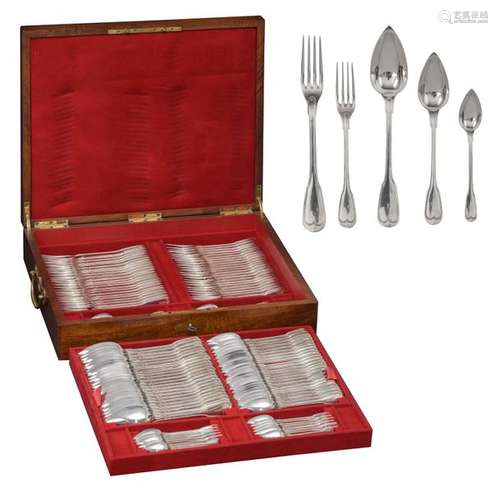 A 24 part silver 800/000 cutlery set by Delheid, i…