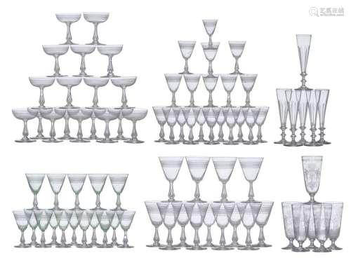 A various collection of crystal cut glass and inci…