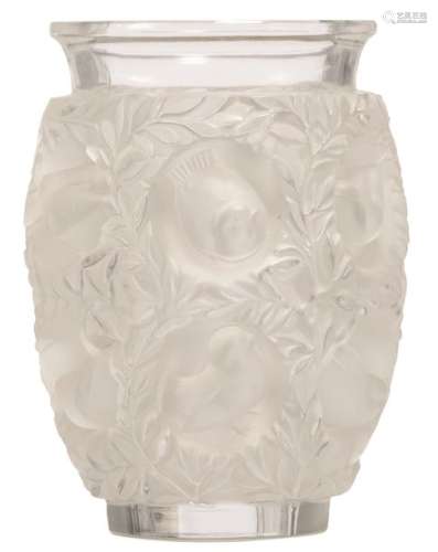 A Lalique 'Bagatelle' crystal vase, H 17 cm