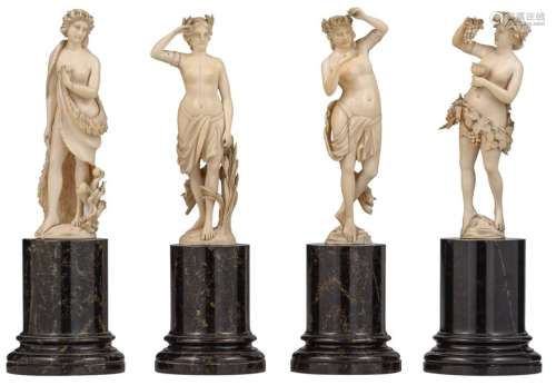 A series of 19thC ivory female nude figures inspir…