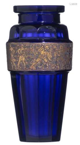 An Art Deco glass vase by Ludwig Moser & Sohne, Ka…