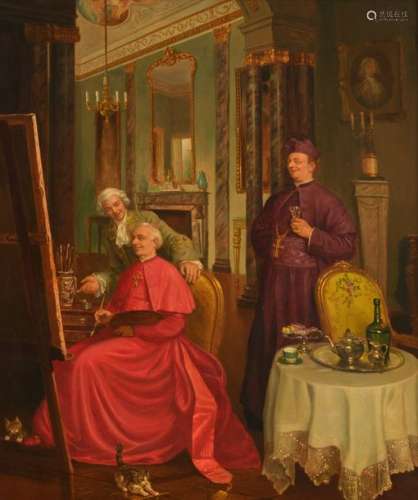 Marais Milton V., a cardinal enjoying the art of p…