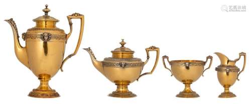 A German four piece Neoclassical coffee and tea se…