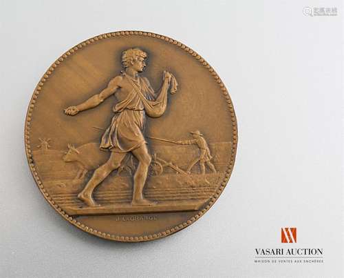 Ministry of Agriculture - Medal of agricultural associations, awarded in 1957, bronze, 50 mm, engraved by J.Lagrange, BE