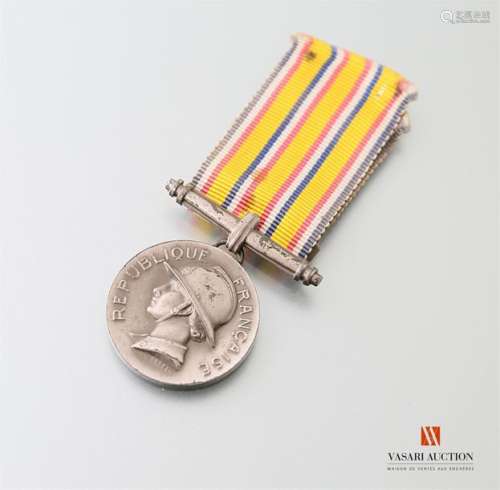 France: Ministry of the Interior, Fire Brigade Medal of Honour, silver echelon, insulated ribbon, BE