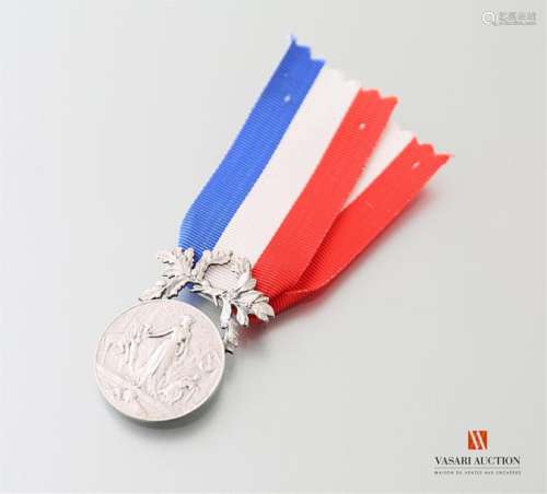 France: Ministry of the Interior, medal of honour, devotion, Dudray print, silver 28 mm, APC-SUP Weight : 13,67 g