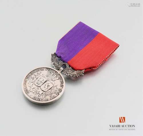 Fédération des sociétés musicales du Nord et du Pas de Calais, Art dévouement fraternité - Silver metal medal, 31 mm, BE