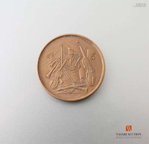 music society medal, bronze 36 mm, BE