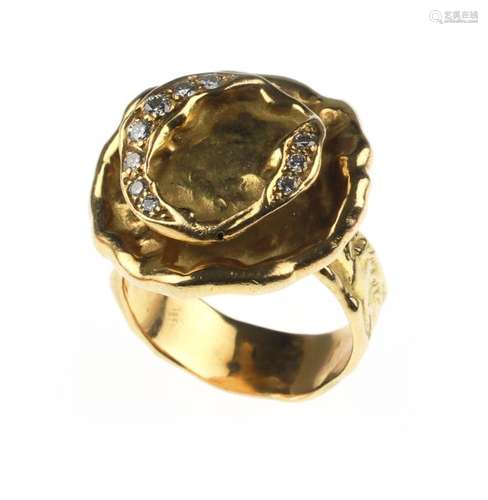 Julia PLANA pour ALDEBERT Bague en or jaune centré…