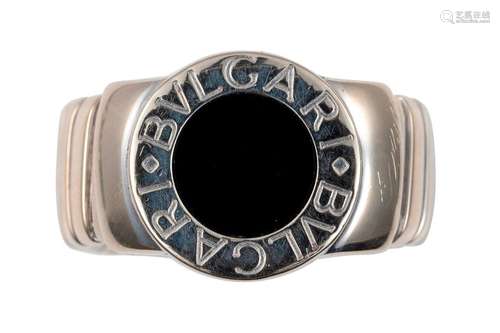 BULGARI Bague “BULGARI BULGARI” en or gris à maill…