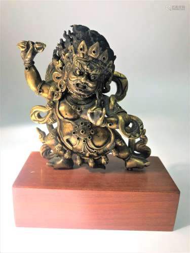 A Gilt Bronze Figure of Vajrapani.
